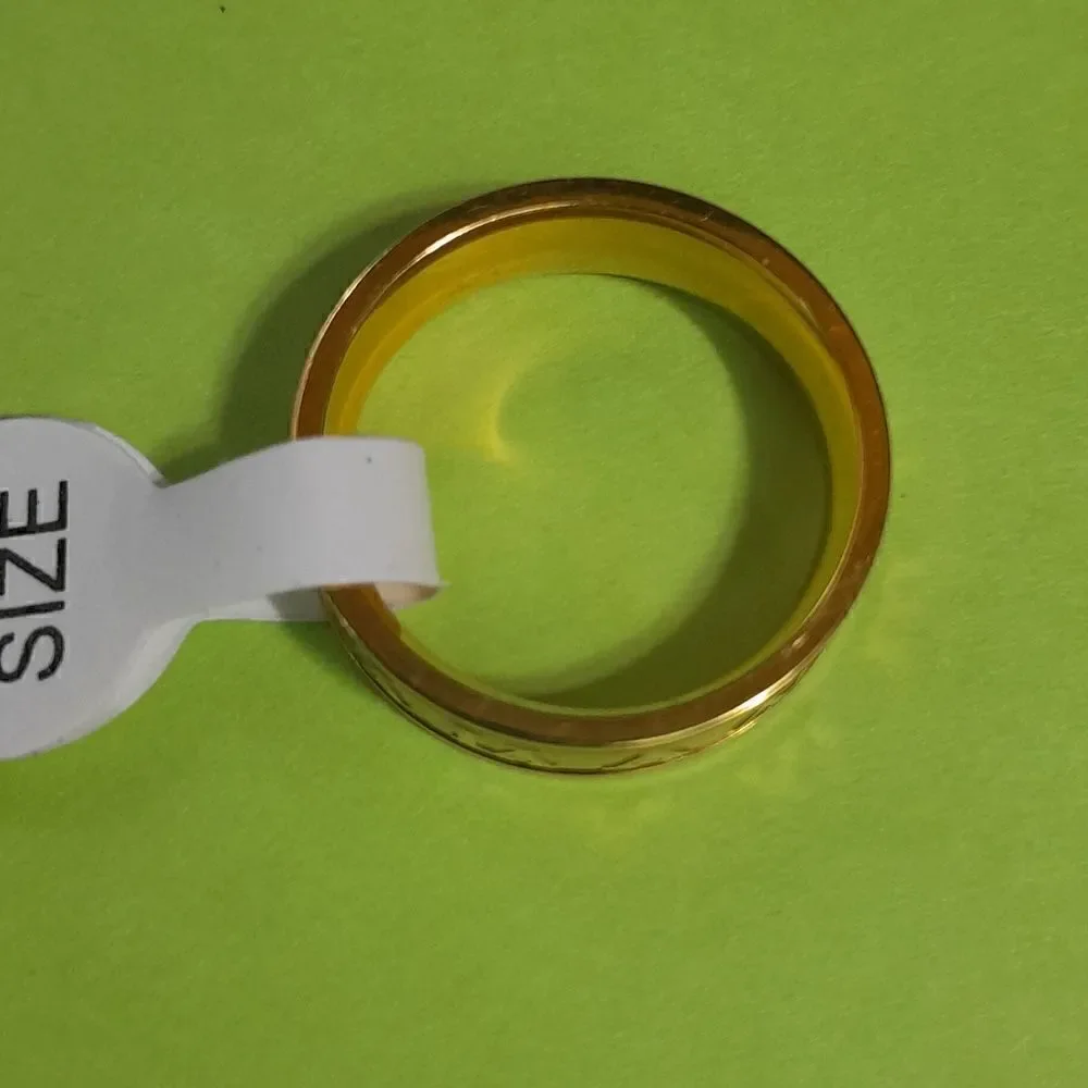 Goldtone Numerals Ring...Size 7...New